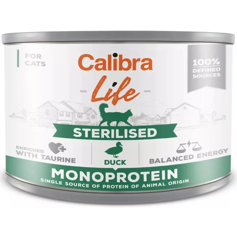 Calibra cat Life Konzerva - Sterilised duck 6 x 200 g