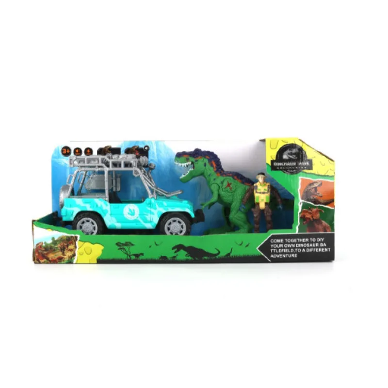 Terénní auto s figurkou a T-Rexem