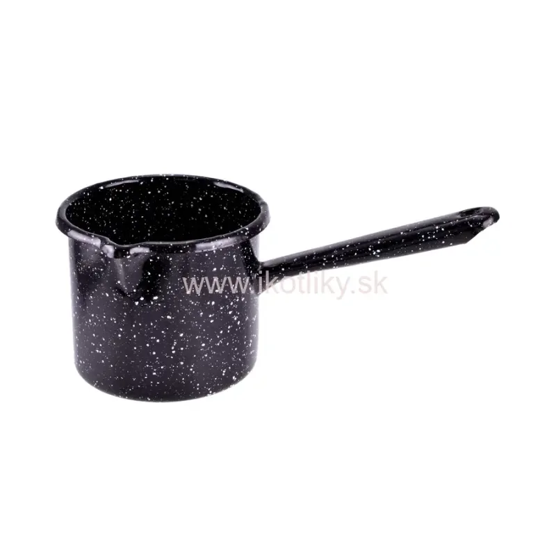 Smaltovaný hrnček s rúčkou 1L čierny