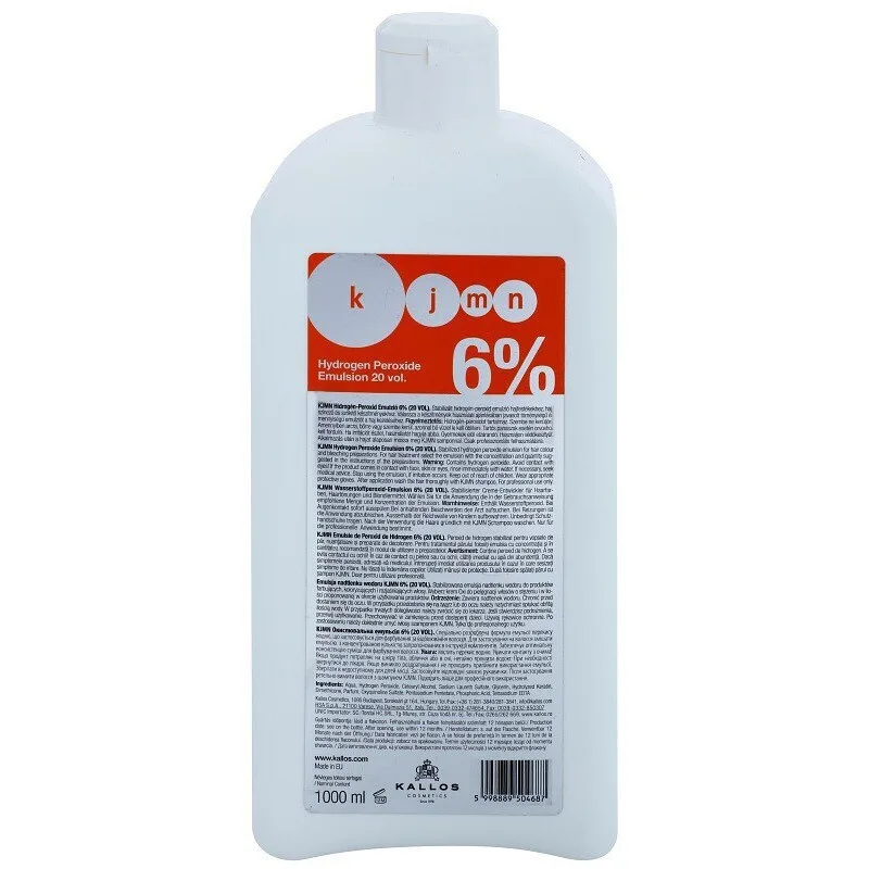 KALLOS KJMN 6% (20vol) Hydrogen Peroxide Emulsion - krémový peroxid vodíkov 1000ml