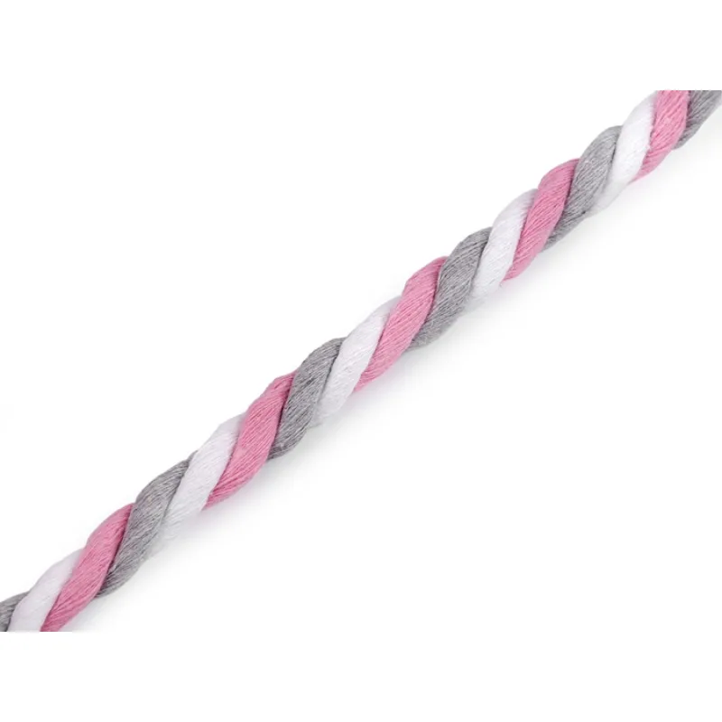 Bavlnená šnúra na výrobu macrame dúhy Ø12 mm - mix