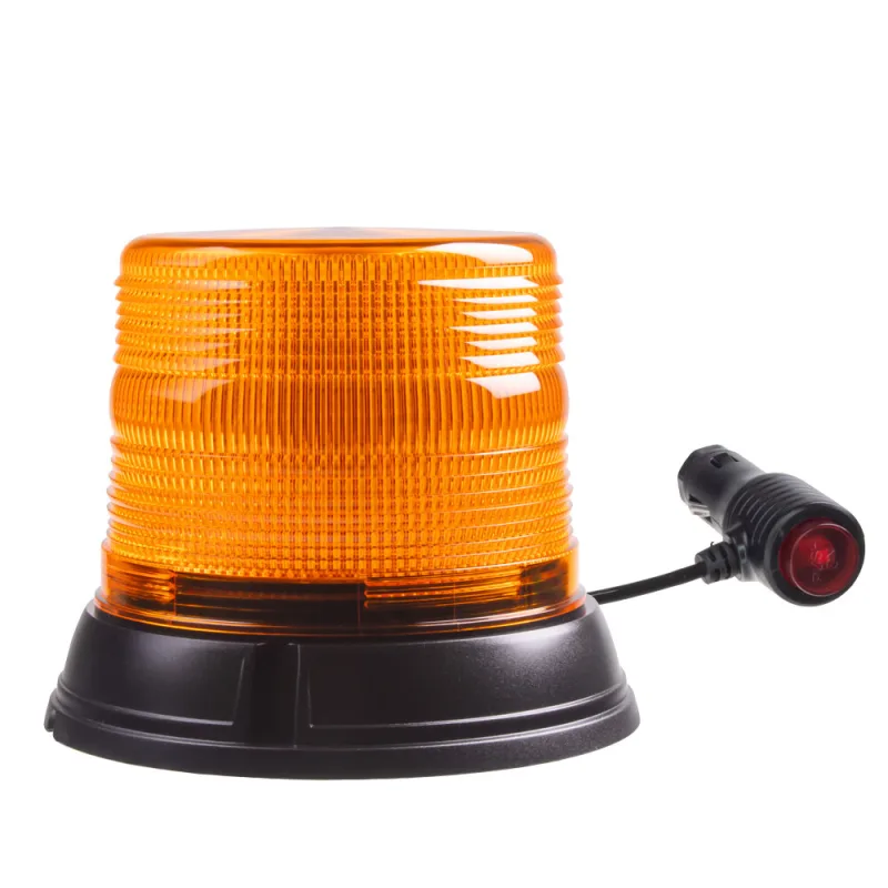 LED maják, 12-24V, oranžový, magnet, ECE R65 wl62E