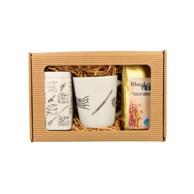 Musik Boutique Dárkový set pro milovníky čaje - příčná flétna