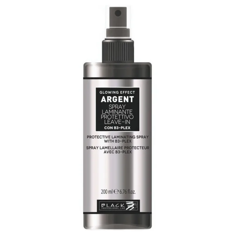 BLACK Argent Glowin Effect Spray 200ml - bezoplachový laminačný sprej pre poškodené vlasy