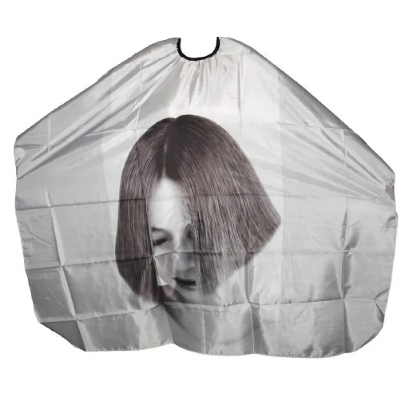 SALON KOMPLET Kadernícka strihací pláštenka TVÁR - šedá