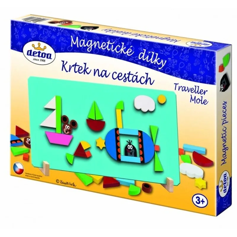 Detoa Magnetické puzzle Krtek na cestách