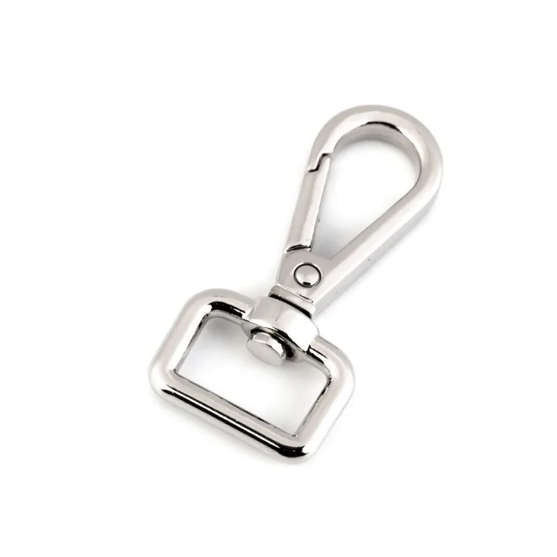 Kovová karabína prievlak 15 mm - nikel