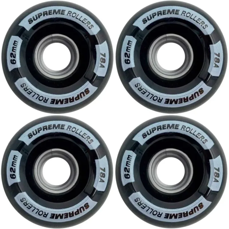 Supreme Rollers Quad Kolečka 4-Balení (62mm|Black)