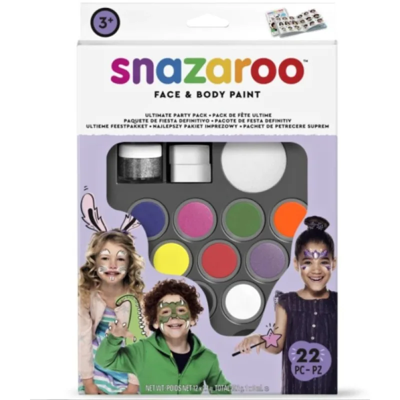 Snazaroo obličejové barvy - Velká sada Party Pack