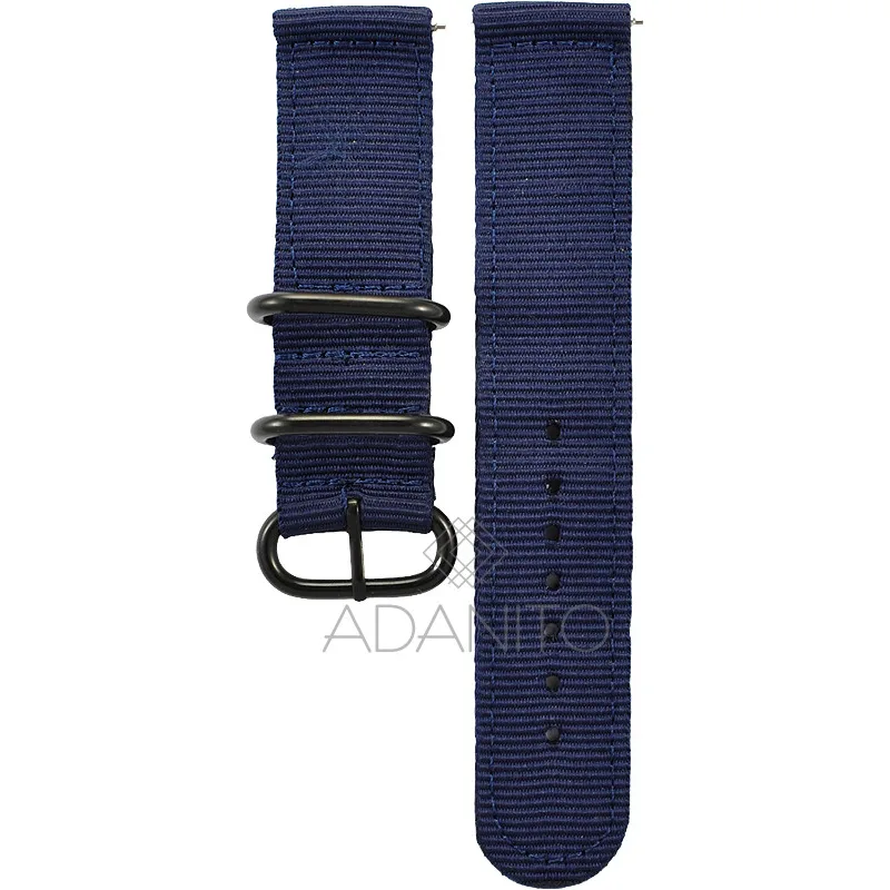 Nylonový remienok na hodinky 24 mm modrý ADANITO 109AR05B24