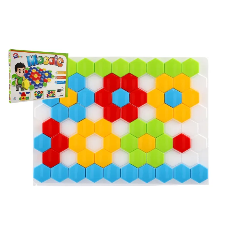 Teddies Mozaika klobúčik 4cm pre najmenších hladký 80ks v krabici 45x34x4cm 12m+