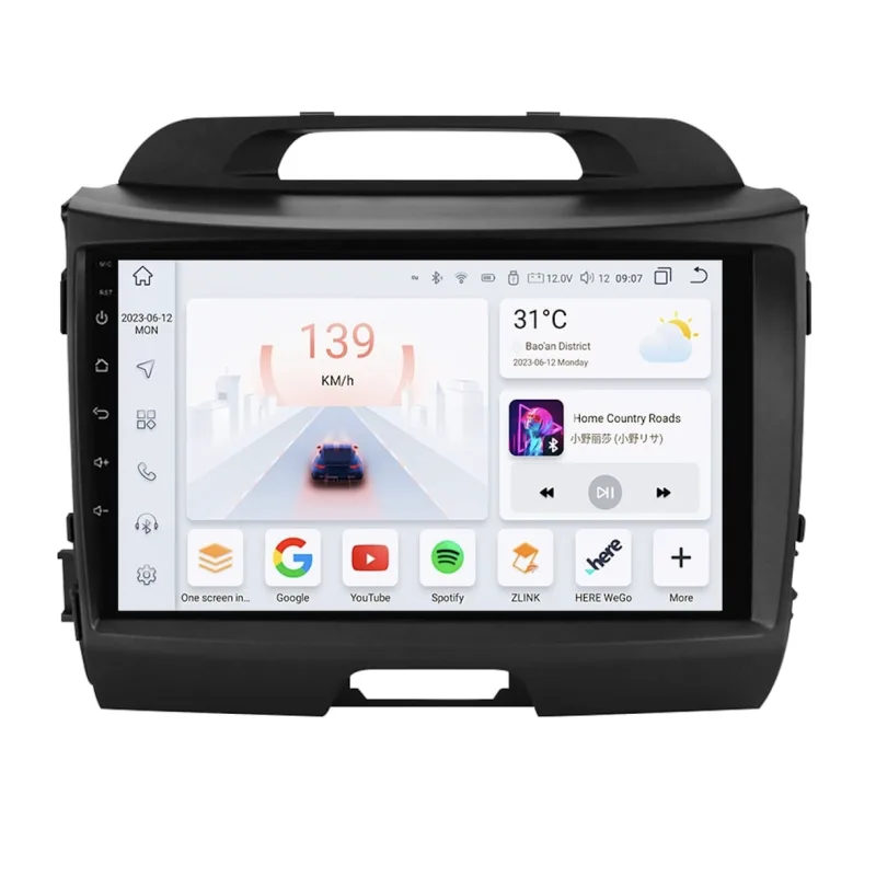 HIZPO KXKISPG9001 Autorádio 9" Android 13 pro Kia Sportage III Model: S9008 (8+128GB) CHR1072