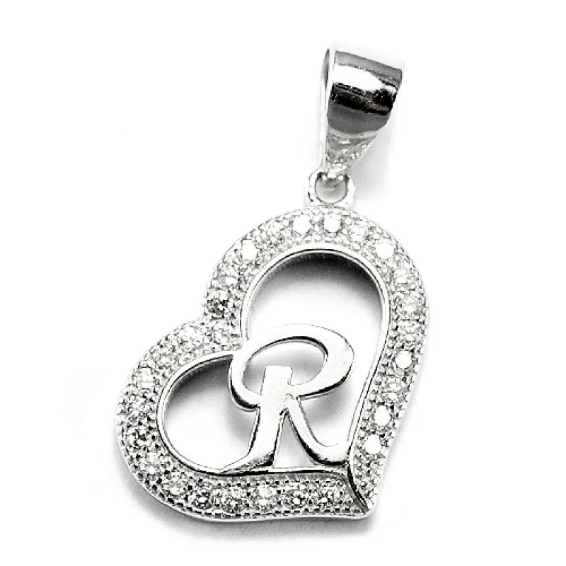 SS P010932R - Strieborný prívesok písmeno R