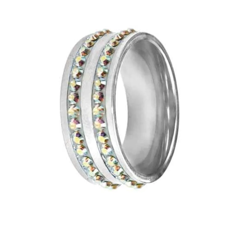 Prsten RSSW08 czab s krystaly Swarovski Elements TRIBAL RSSW08 CZAB, 50