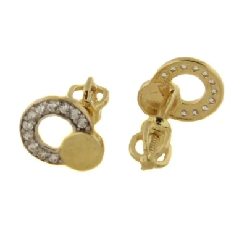 Zlaté náušnice na šróbik zo žltého zlata KA PZE152, 1.3 g, 1.30 g