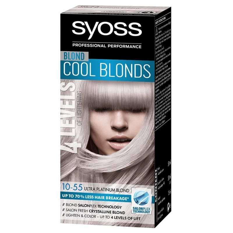 SYOSS 4Levels Cool Blonds 10-55 Ultra platinová blond farba - zosvetlí a zafarbí