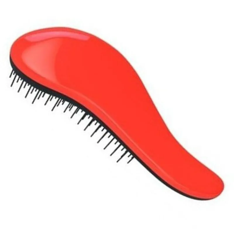 DTANGLER Profesionálna kefa na rozčesávanie vlasov s rukoväťou - čierno červená