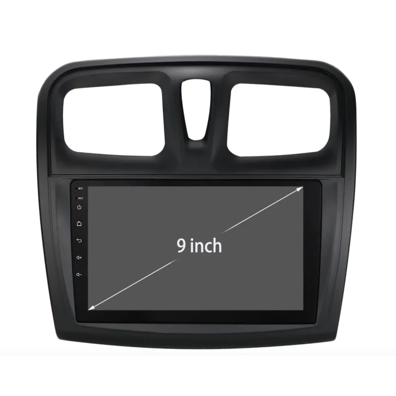 HIZPO KXRNSDR91 9" Android 13 Autorádio Dacia Logan 2, Sandero 2 Varianta: Rámeček typu A, Model: S9004 (4+32GB) CHR1041_RAM