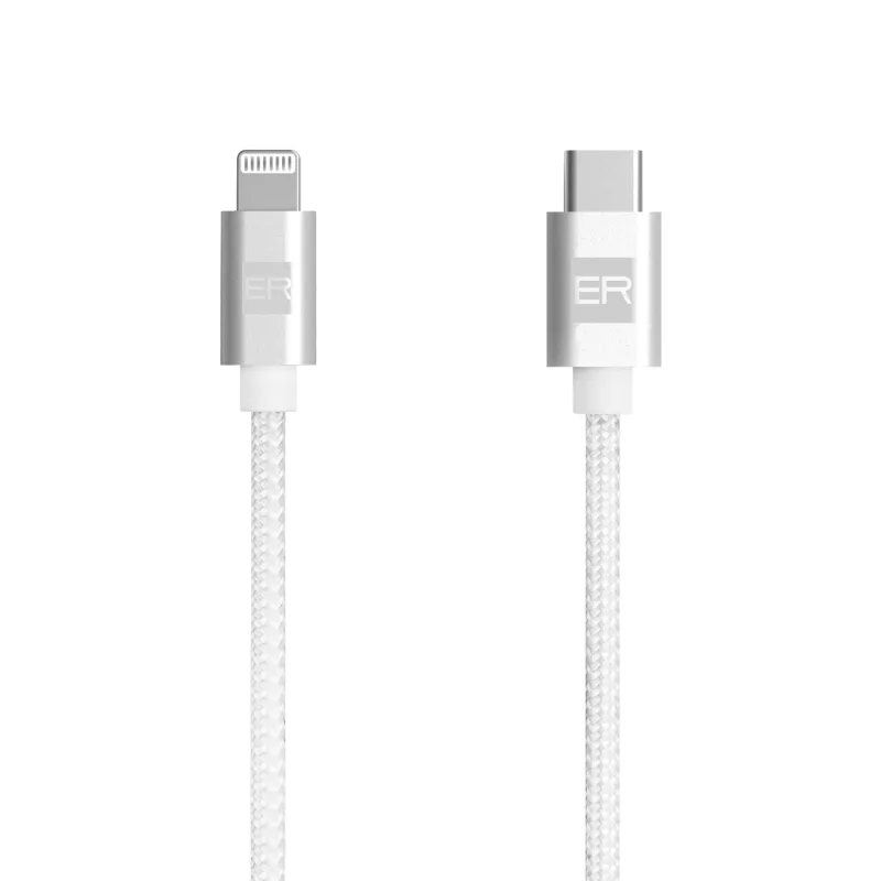 ER POWER kabel USB-C/Lightning 120cm bílý ERPWCL120WH