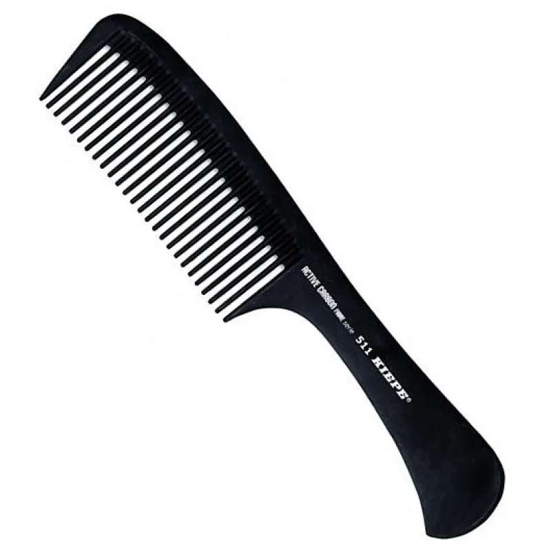 KIEPE Professional Active Carbon 511 - karbónový antistatický rozčesávací hrebeň 223x47mm