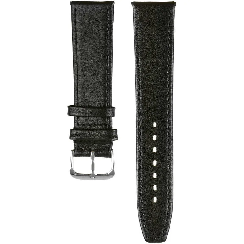 Kožený remienok na hodinky 24 mm čierny PACIFIC W01-01-24