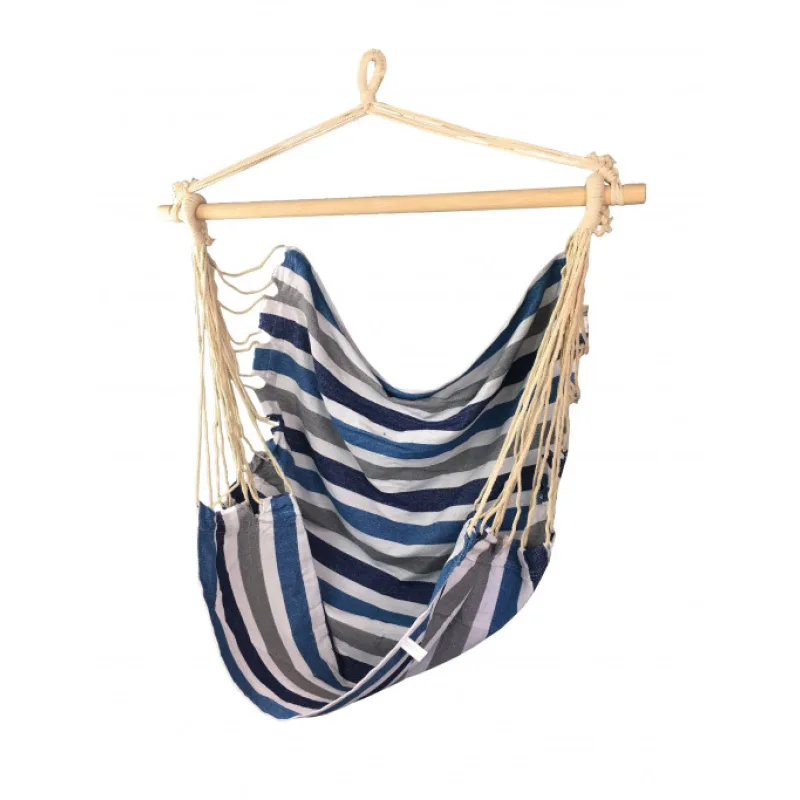 Houpací křeslo Sedco 15026B Modré pruhy, 110 kg