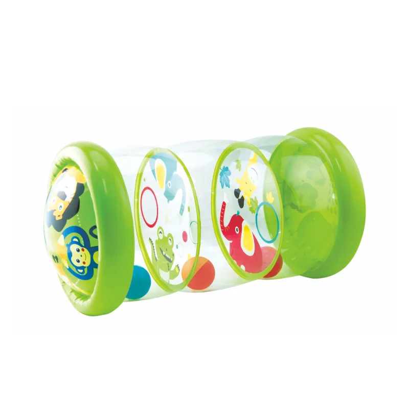 Teddies Valec edukačný detský nafukovací PVC 20,3x43,2cm + loptičky 3ks v krabici 29x24x6cm 6m+