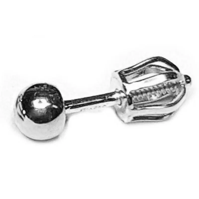 Zlatá náušnice pecka kusovka z bieleho zlata ADANITO BRZ5014S-1