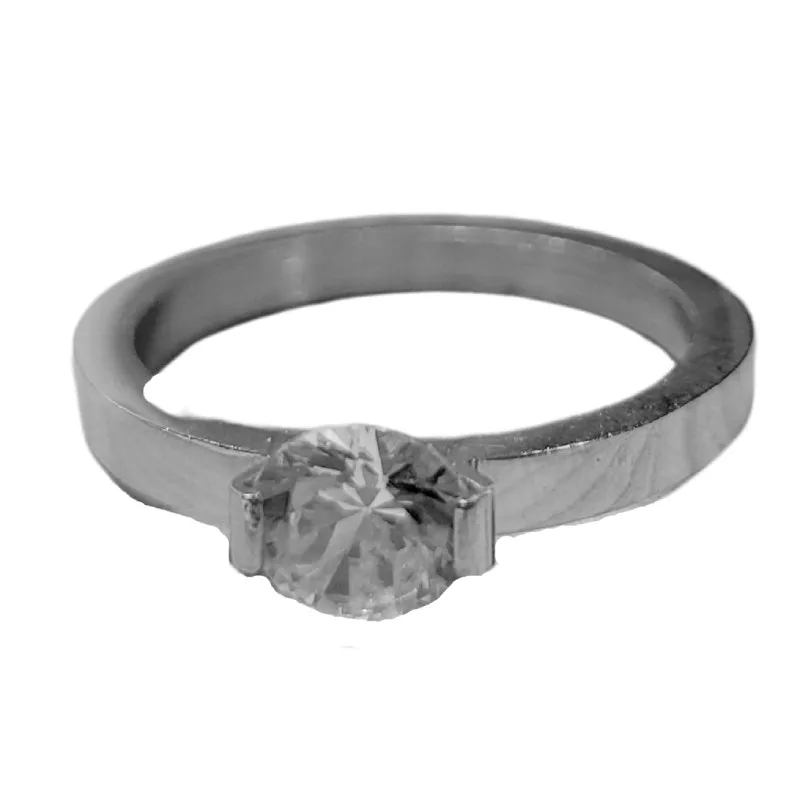 BK 6758A - Prsteň z chirurgickej ocele s kameňom 63 mm