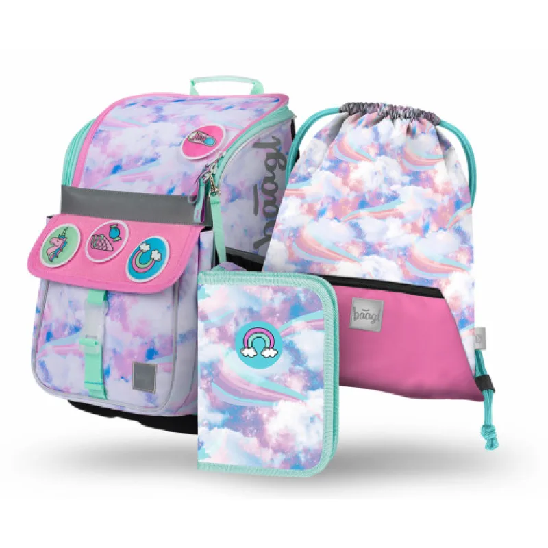 BAAGL SET 3 Zippy Nebe - Kreativ: aktovka, penál, sáček