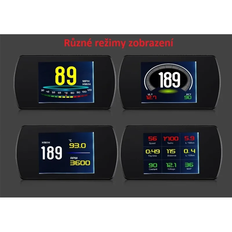 Palubní DISPLEJ 3" LCD, OBDII, FULL se162