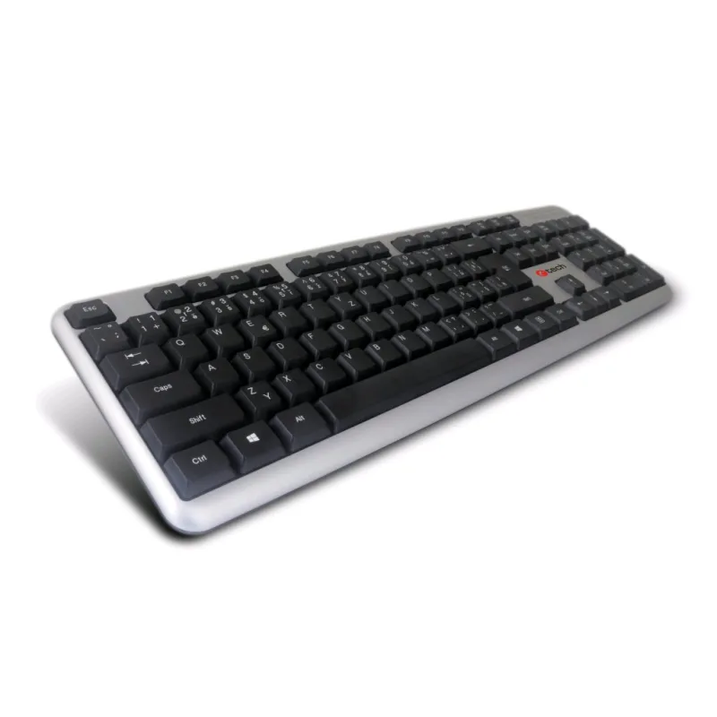 C-TECH KB-102/Drátová USB/CZ-SK layout/Stříbrná KB-102-U-SL