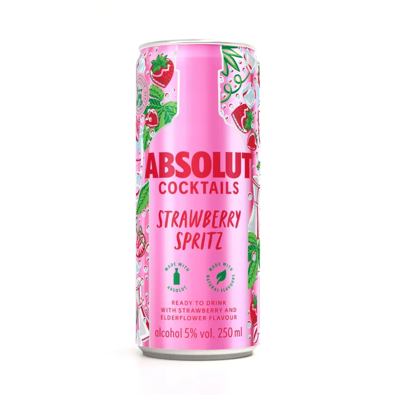 Absolut Strawberry Spritz Cocktail 5% 250mlx6