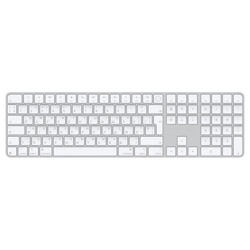 Apple Magic Keyboard Numeric Touch ID/Bezdrátová Bluetooth/UA layout/Bílá MXK73UA/A