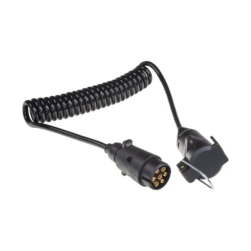 Prodlužovací kabel 2 m spirálový, 1x zástrčka, 1x zásuvka 13pin 12V trc02