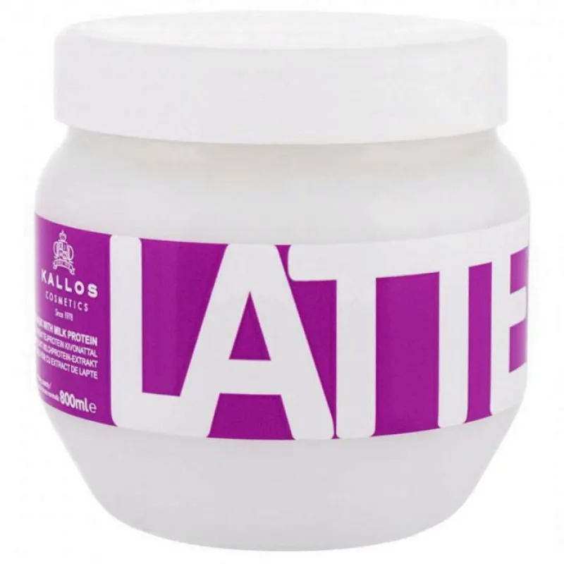 KALLOS Cosmetics Latte Hair Mask 800ml - maska na vlasy poškodené a po trvalej ondulácii