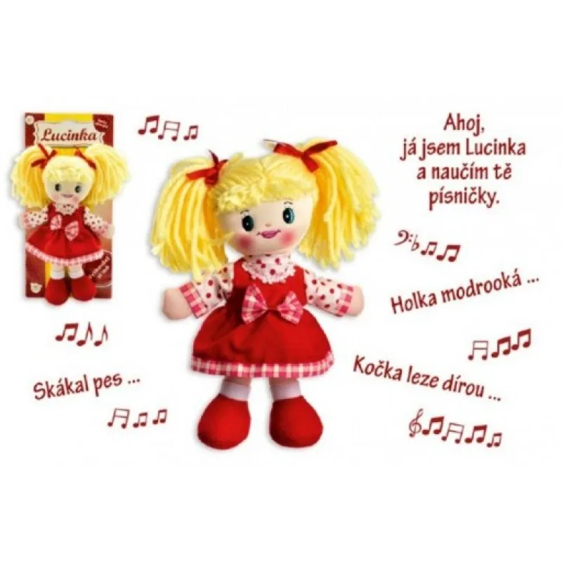 Teddies Hadrová panenka Lucinka zpívající česky, 30cm