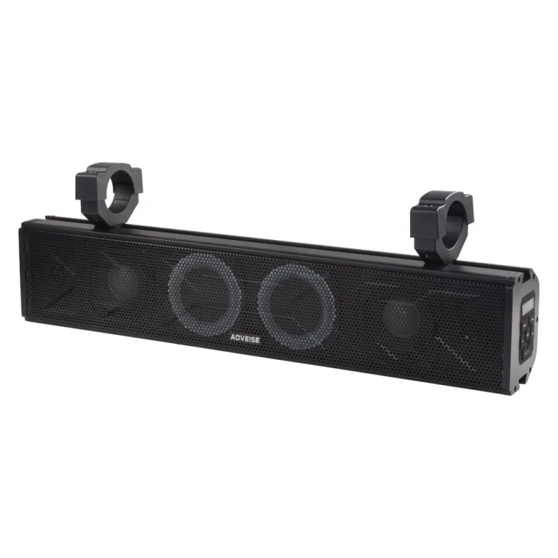 25" zvukový systém na ATV, UTV, golfový vozík, loď, USB, AUX, BT, černé rsm106