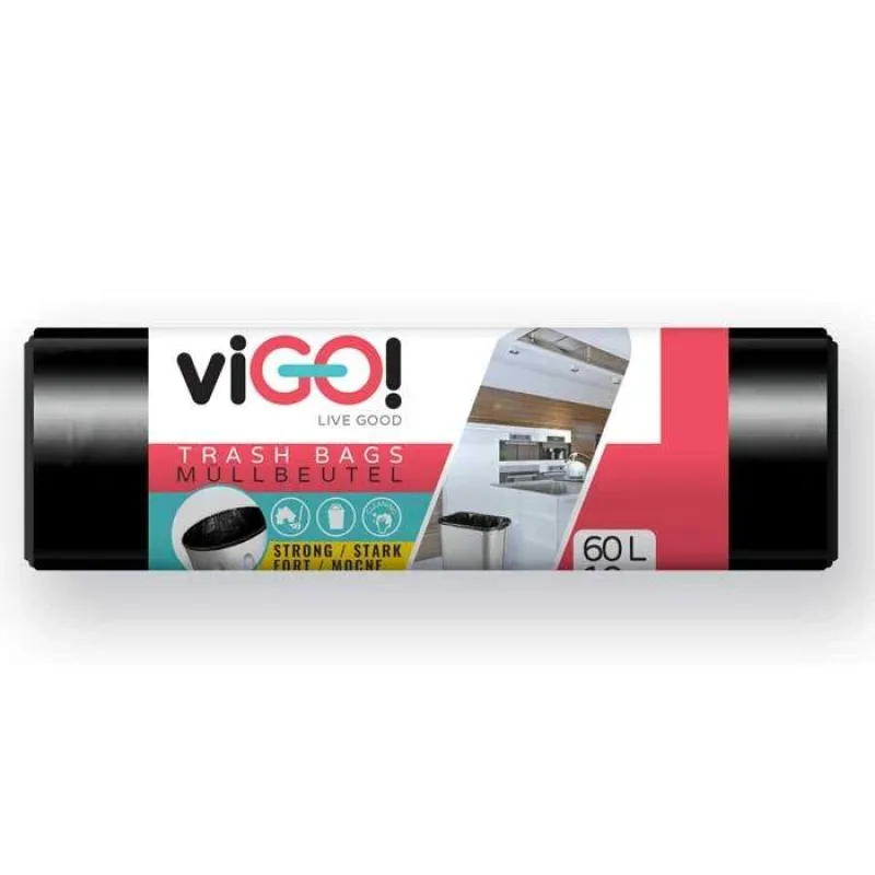 Vrecia na odpad viGO! LDPE silné 60l/10 ks 60x70cm