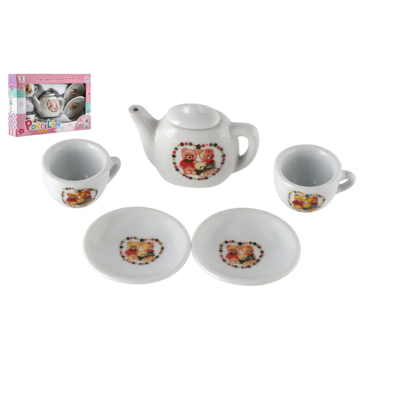 Teddies Čajová sada riadu porcelán v krabičke 18x11,5x3,5cm