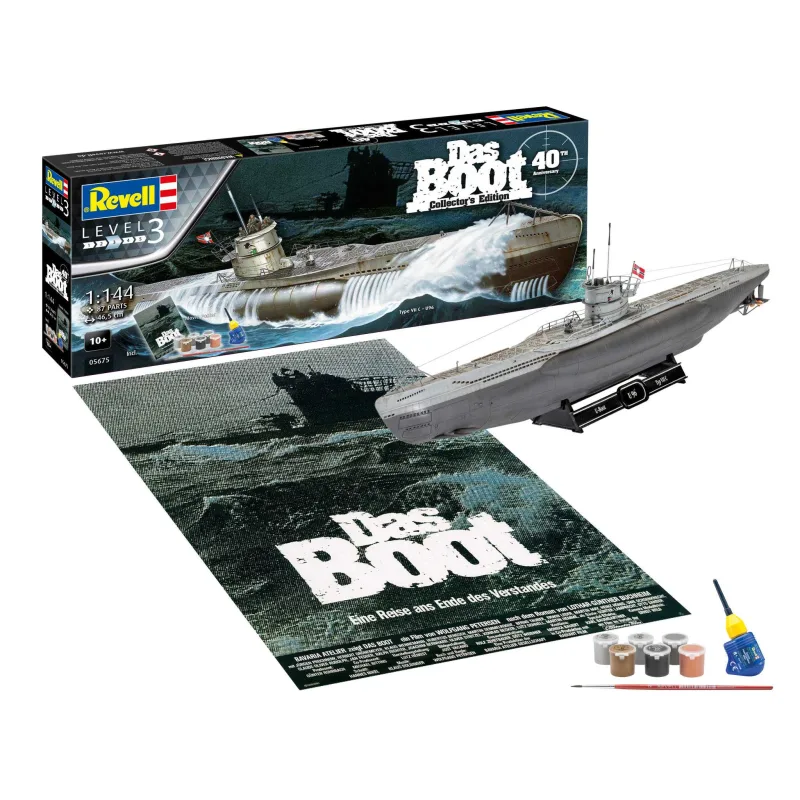 Revell Gift-Set ponorka 05675 - Movie Set DAS BOOT - 40th Anniversary (1:144)