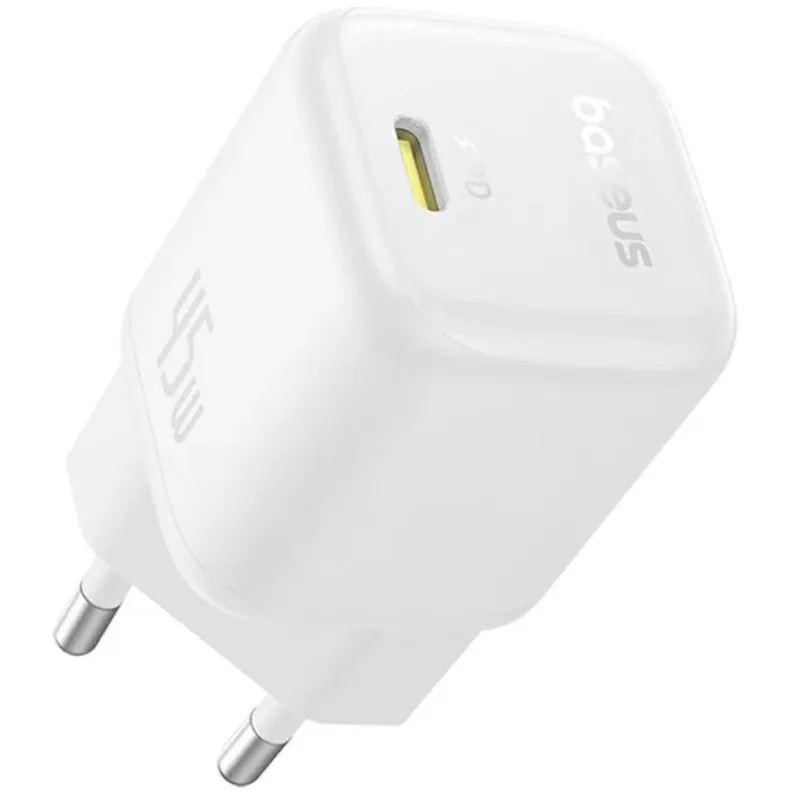 NONAME Baseus Rychlonabíječka do sítě PicoGo GaN 45W USB-C PD bílá 6932172678388