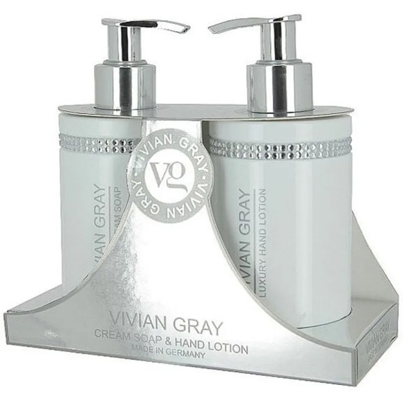 VIVIAN GRAY CRYSTALS WHITE Cream Soap + Hand Lotion 2x250ml - tekuté mydlo + mlieko na ruky
