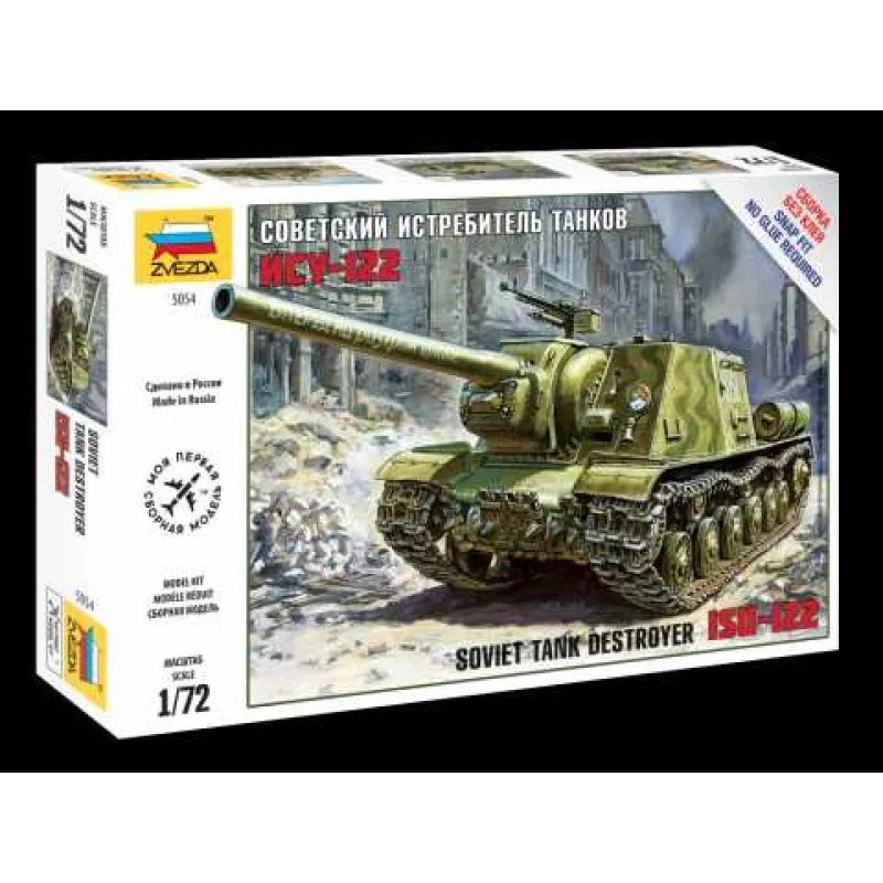 Zvezda Snap Kit tank 5054 - Sovietsky stíhač tankov ISU-122 (1:72)