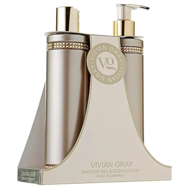 VIVIAN GRAY CRYSTALS BROWN Shower Gel + Body Lotion 2x250ml - sprchový gél + telové mlieko