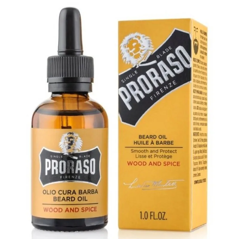 PRORASO Wood and Spice Olej na bradu s vôňou cédrového dreva a korenia 30ml