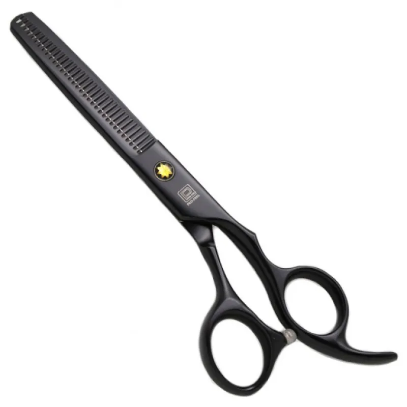 PRO FEEL JAPAN KKC-630 Black - profi kadernícke efilačné nožnice na vlasy 6' - čierne