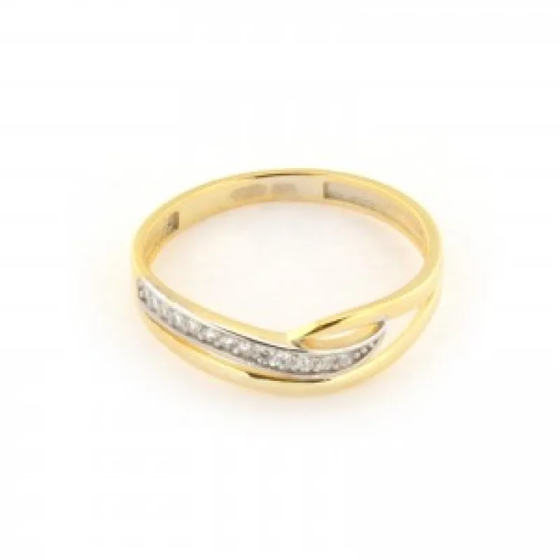 Zlatý prsteň s kameňom zo žltého zlata KA AZR2034, 55, 1.85 g