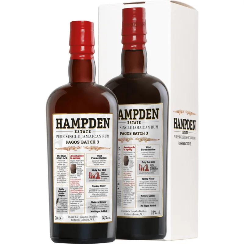 Hampden Estate Pagos Batch 3 52% 0,7 l (kartón)
