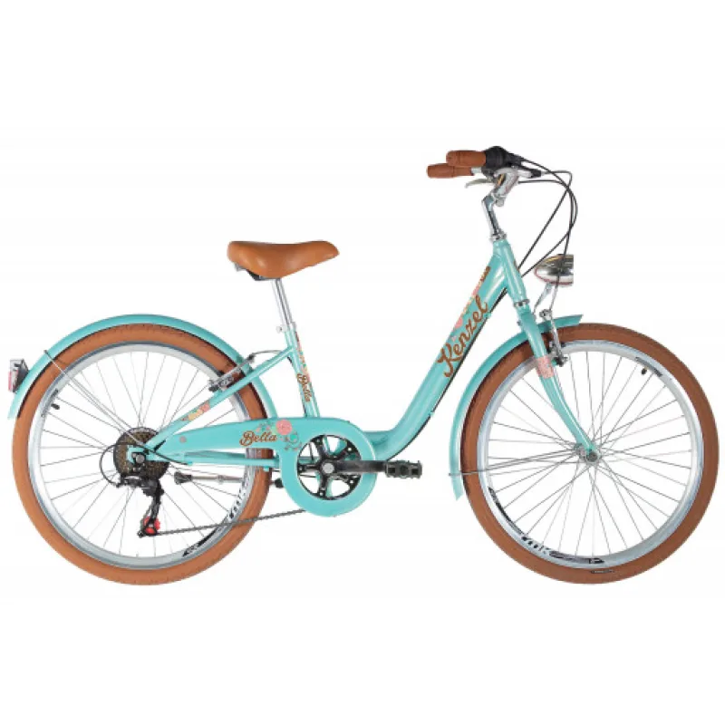 Kenzel Dětské jízdní kolo Bella 24 Royal 6spd 2025 tyrkysovo-hnědé